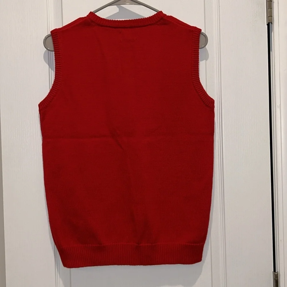 Chaps Boy’s Red Vest, Size Large (14/16), 100% cotton